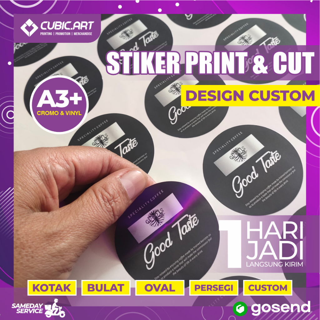 

Stiker Print and Cut ukuran A3 - Kisscut