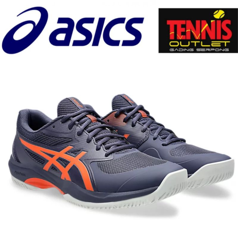 Sepatu Tennis Asics Gel-Game FF Men (Indigo Fog/Nova Orange)-100%Original