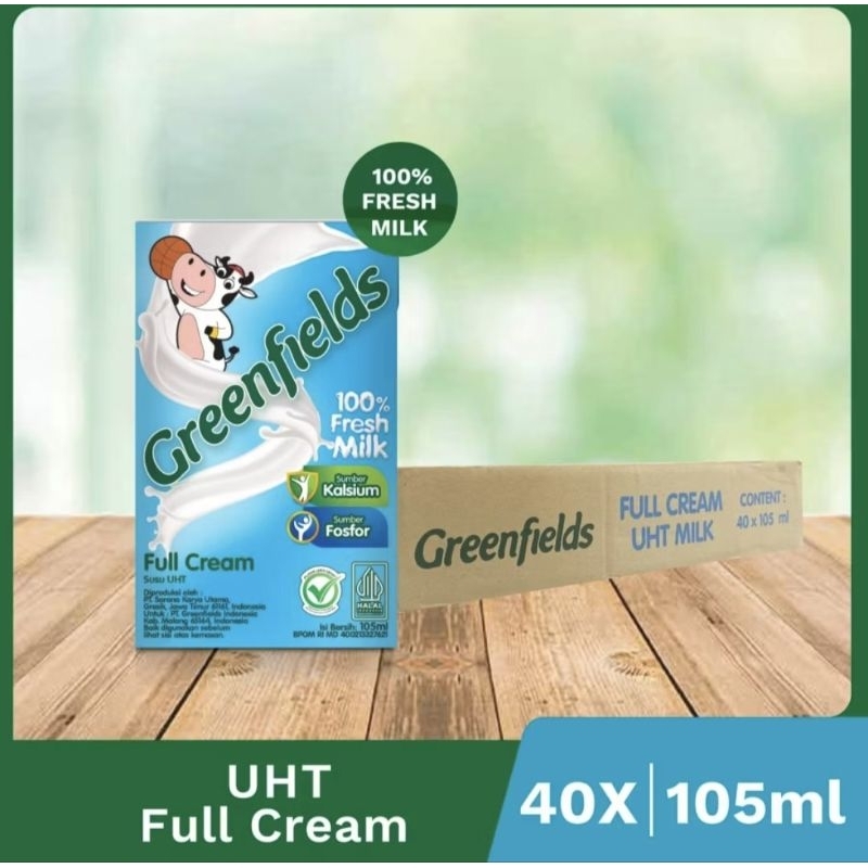 

SUSU UHT GREENFIELD FULLCREAM 105 ml (satuan)