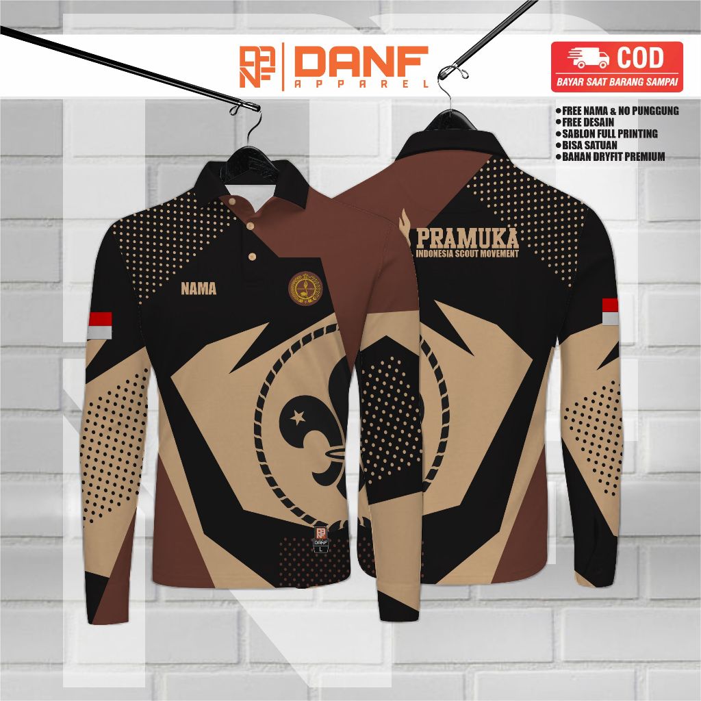Jersey Pramuka Berkerah Kaos Pramuka Printing Custom Gratis Nama Logo Tulisan Dll