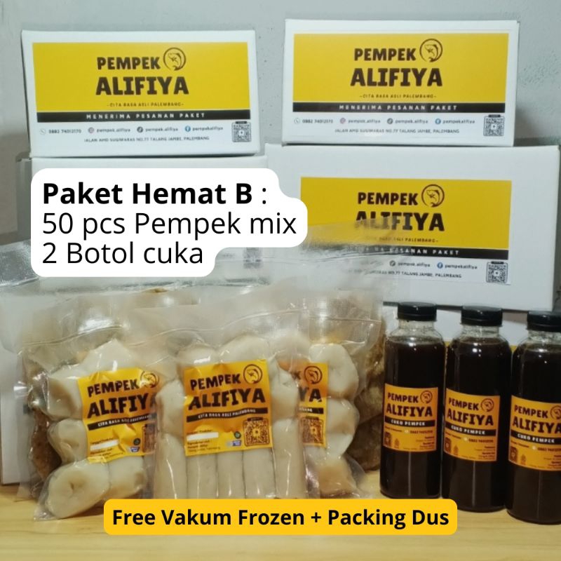 

Paket Hemat B Pempek Campur 50 pcs+ Cuka Kental