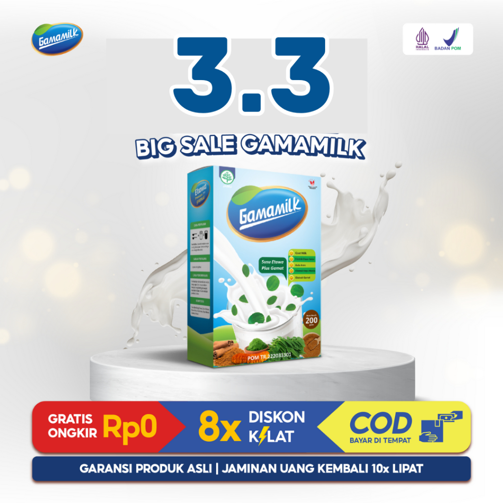 

SUSU GAMAMILK - Susu Etawa Ektstrak Daun Kelor dan Herbal Pilihan untuk Penuhi Gizi