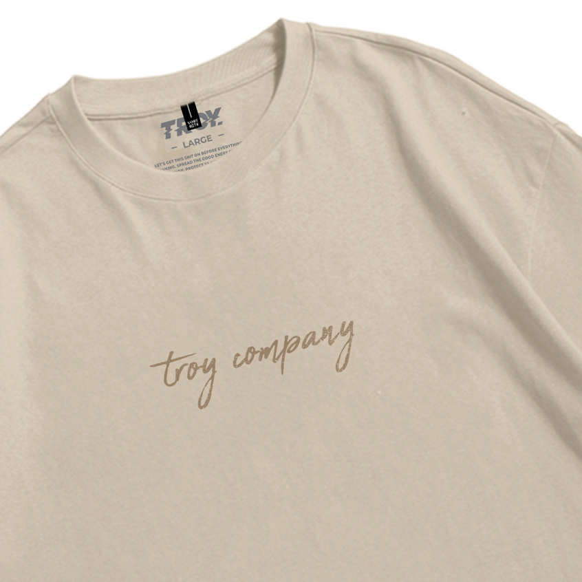 Troy Company Oversize Tshirt Beige Nameless Star - Kaos Oversize Lengan Pendek Coklat Beige OVD 3013