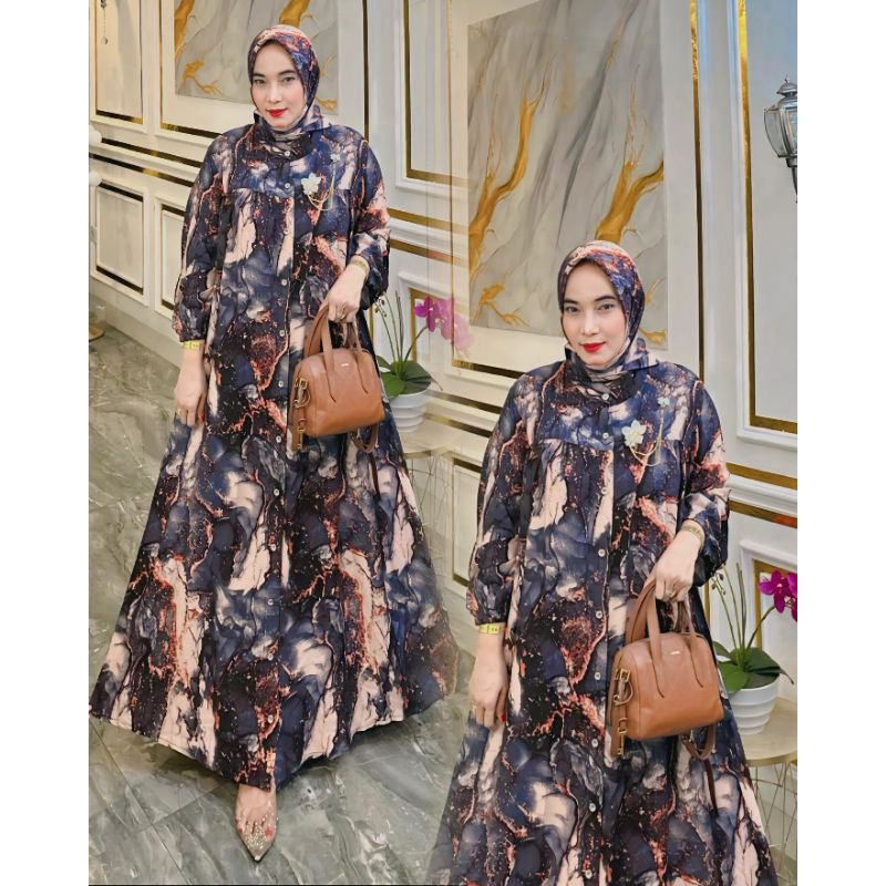 Set Baju Muslim Gamis Rayon Armor Premium//Gamis Set Hijab Rayon//Setelan Celana Rayon