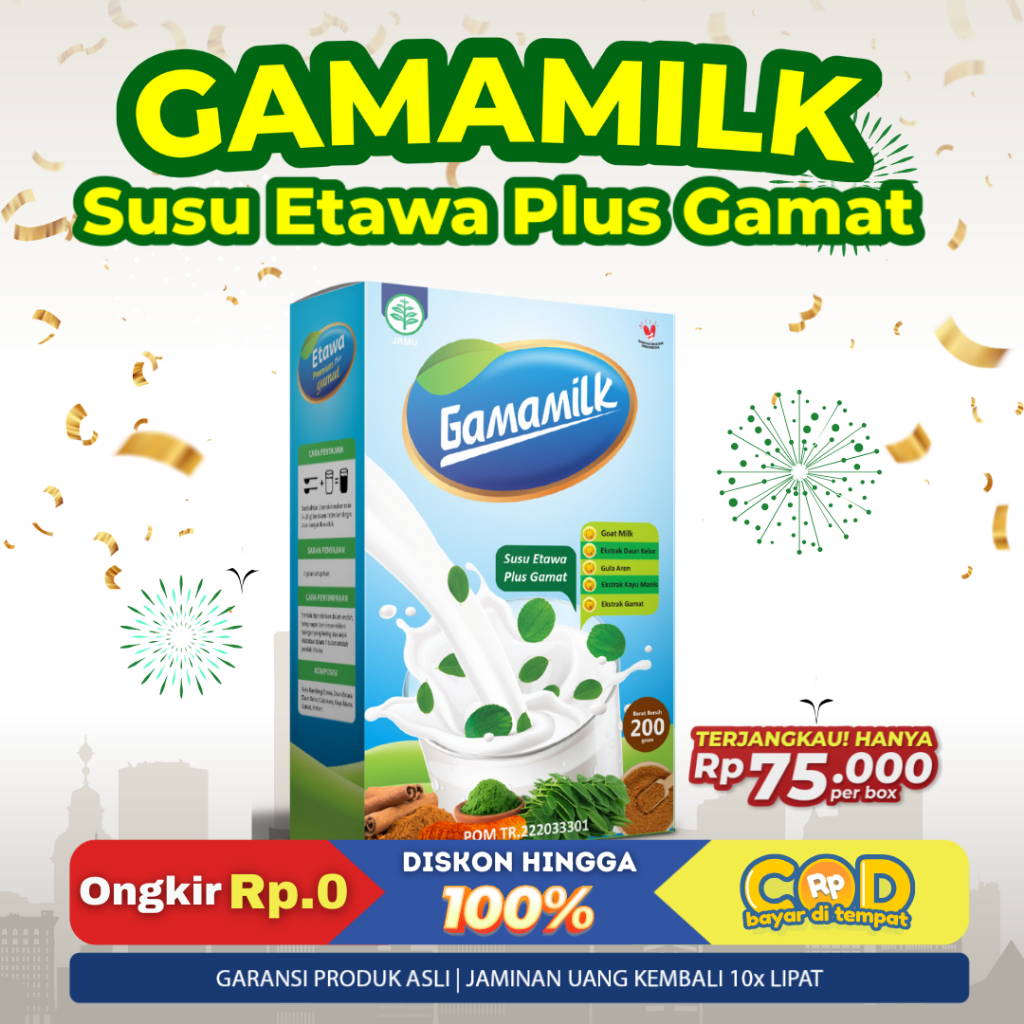 

GAMAMILK Susu Etawa Untuk Memelihara Kesehatan dan Menambah Zat Gizi Sudah Bersertifikat HALAL BPOM