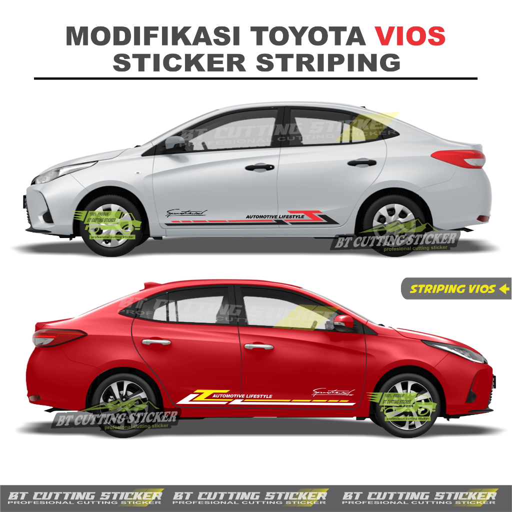 VS1G STICKER TOYOTA VIOS / STRIPING MOBIL VIOS / STIKER MOBIL VIOS / STICKER TOYOTA VIOS