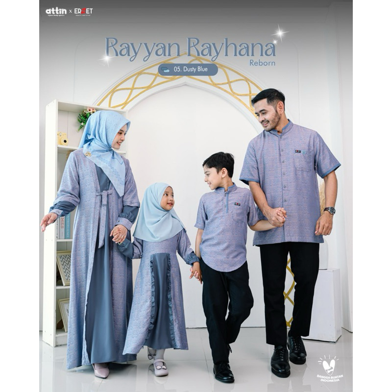 ATTIN - Rayyan Rayhana Dusty Blue / Sarimbit Attin 2025 / INFINITY FAMILY ORIGINAL BY ATTIN HIJAB