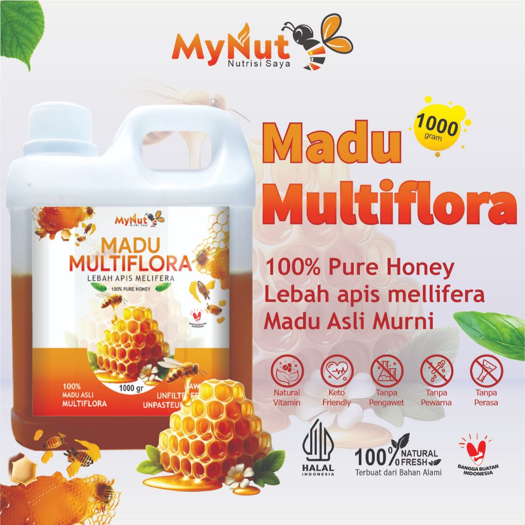 

NATURE ORGANIC MADU MURNI LEBAH APIS MELIFERA 1300 GR NECTAR MULTIFLORA DIET DETOX MENGATASI PENCERNAAN MENAMBAH DAYA TAHAN TUBUH PRODUK HERBAL ALAMI 100% ASLI DAN ORIGINAL BISA UNTUK BAYI ANAK DEWASA REMAJA IBU HAMIL MANULA