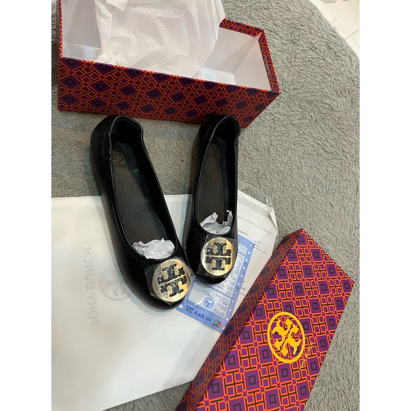 Tory leather Flat Balerina vv313-1  / Sepatu tory burch flat Premium
