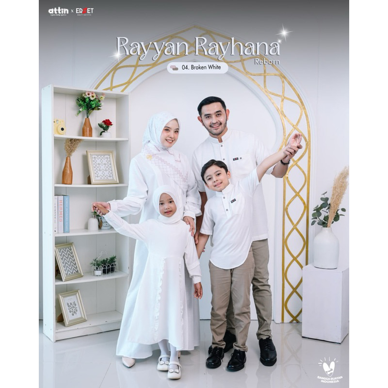 ATTIN - Rayyan Rayhana broken White / Sarimbit Attin 2025 / INFINITY FAMILY ORIGINAL BY Attin HIJAB
