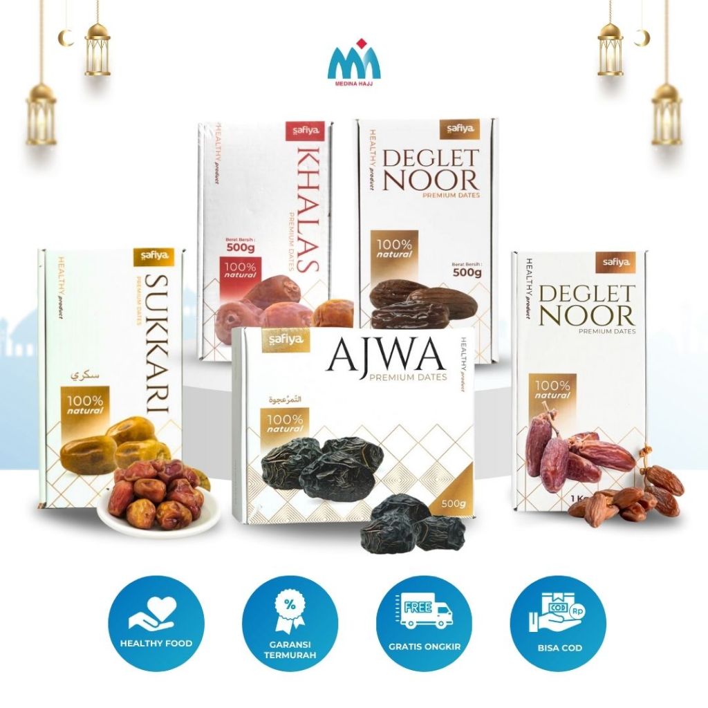 

[EXCLUSIVE KURMA PREMIUM] Aneka Kurma Arab 1 Kg Kurma Sukari Ajwa Tunisia Tangkai Tunisia Madu Khalas Oleh Oleh Haji Umroh Original Premium