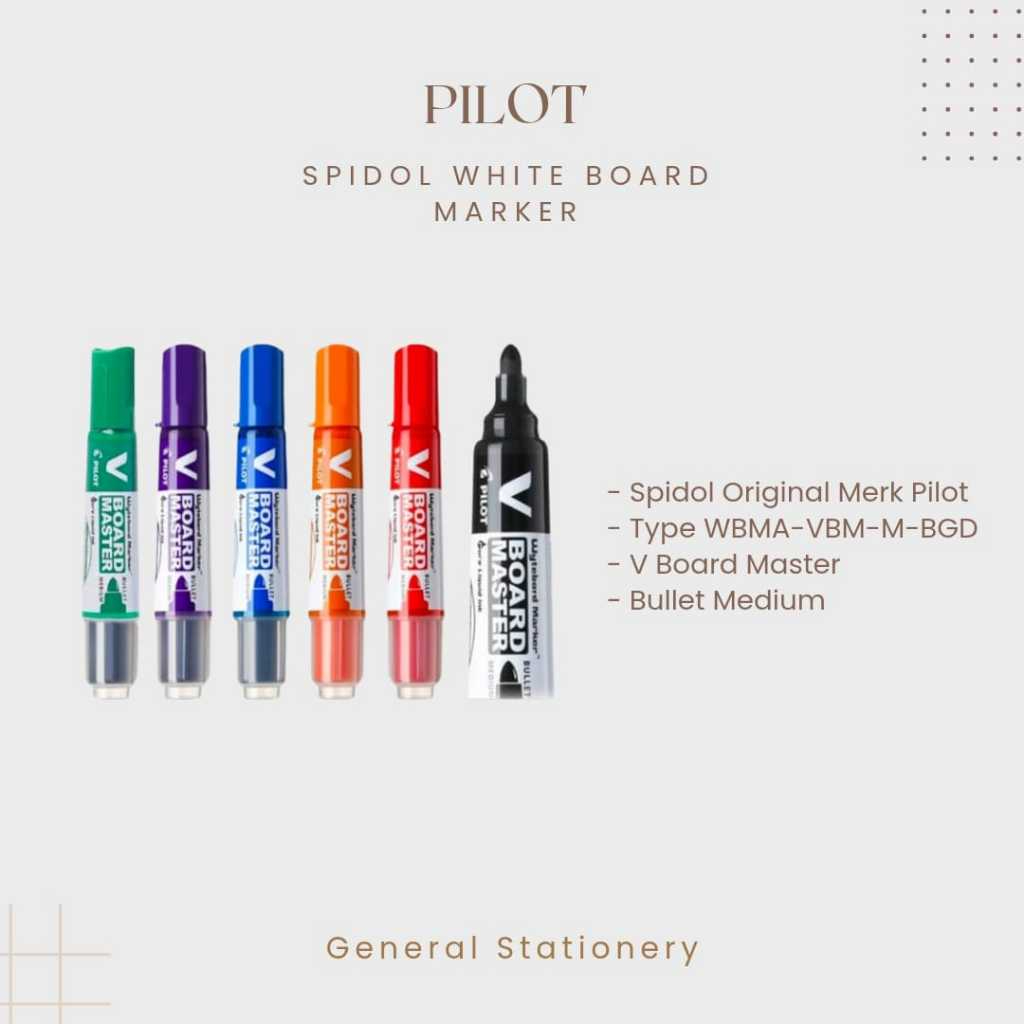 

PILOT SPIDOL WHITE BOARD MARKER /PILOT WMBA-VBM-M-BGD V BOARD MASTER / 1 PCS