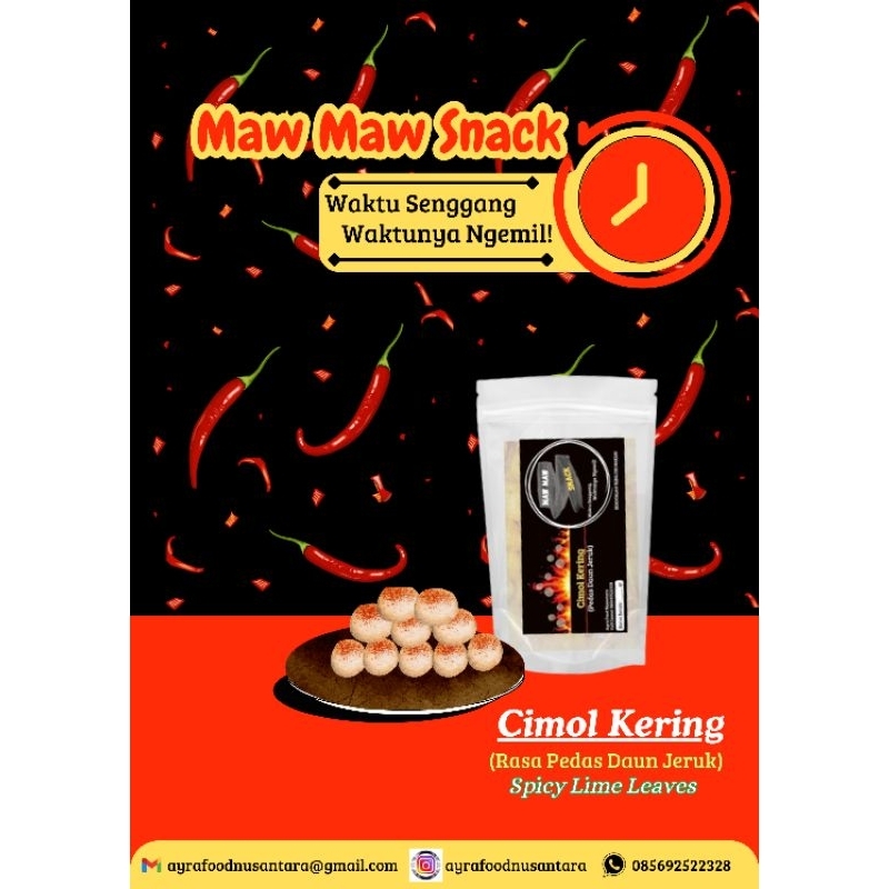 

Cimol Kering Pedas Daun Jeruk 30gr Maw Maw Snack