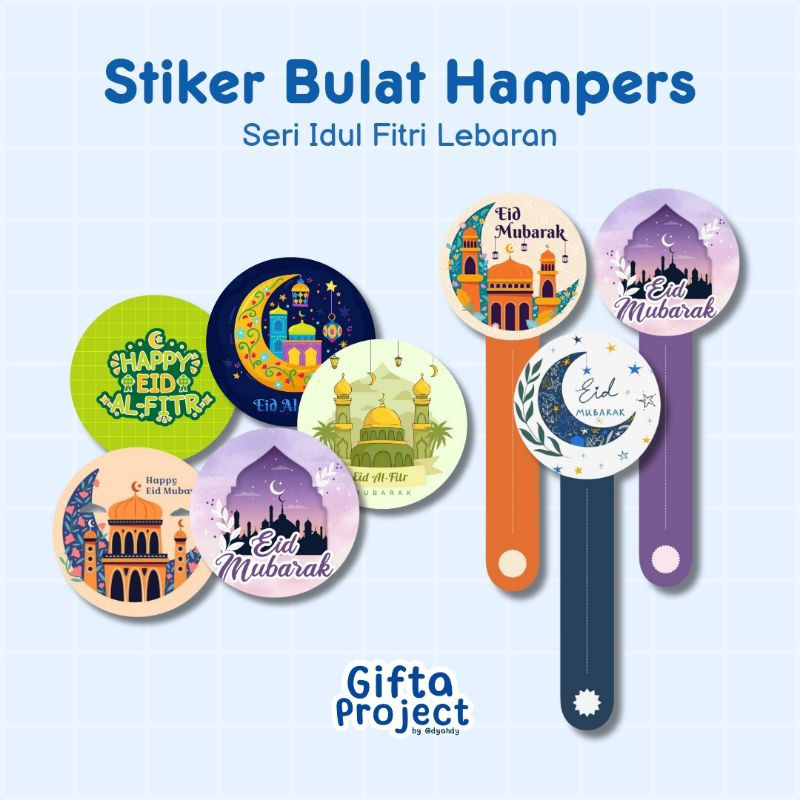 

10pc Stiker Bulat Toples Hampers Lebaran Idul Fitri Gifta Project
