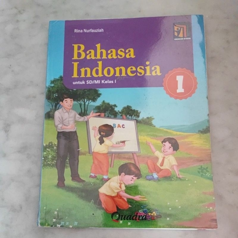 Buku Bahasa Indonesia kelas 1 SD Quadra