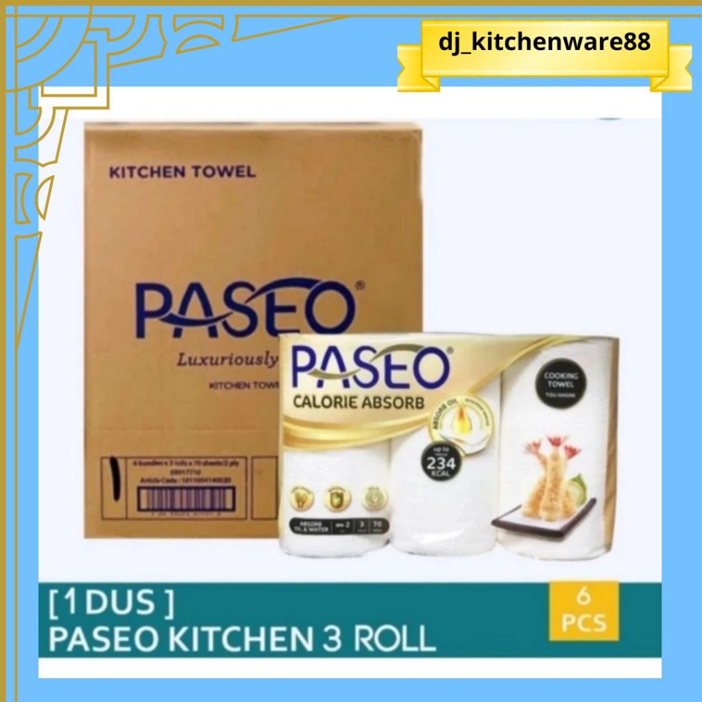 KITCHEN TOWEL TISU 1 DUS ISI 6 PASEO TISU DAPUR TISSUE