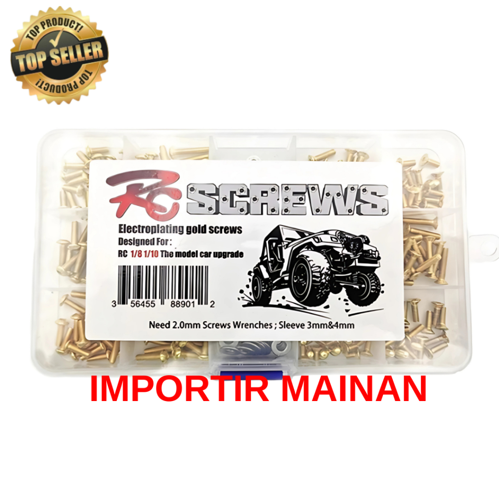 electroplating gold screws box kit for rc car SCX10 TRAXXAS HSP 94111