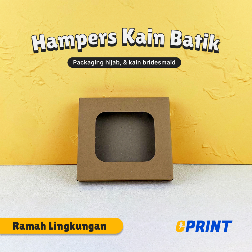 

Hampers Packaging Kain Batik Box (17 x 15 x 3 cm) - Kraft 275gsm