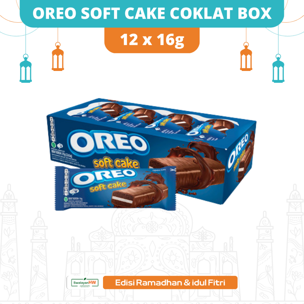 

OREO SOFTCAKE BOX/ DUS ISI 12 x 16g [192g] I KUE BOLU COKLEAT DENGAN KRIM RASA VANILLA