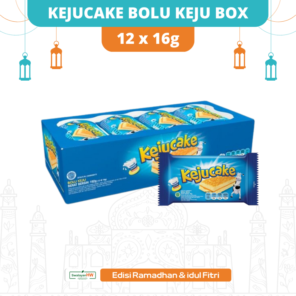 

KEJUCAKE BOLU BOX/ DUS ISI 12 x 16g [192g] I KUE BOLU KEJU LEMBUT