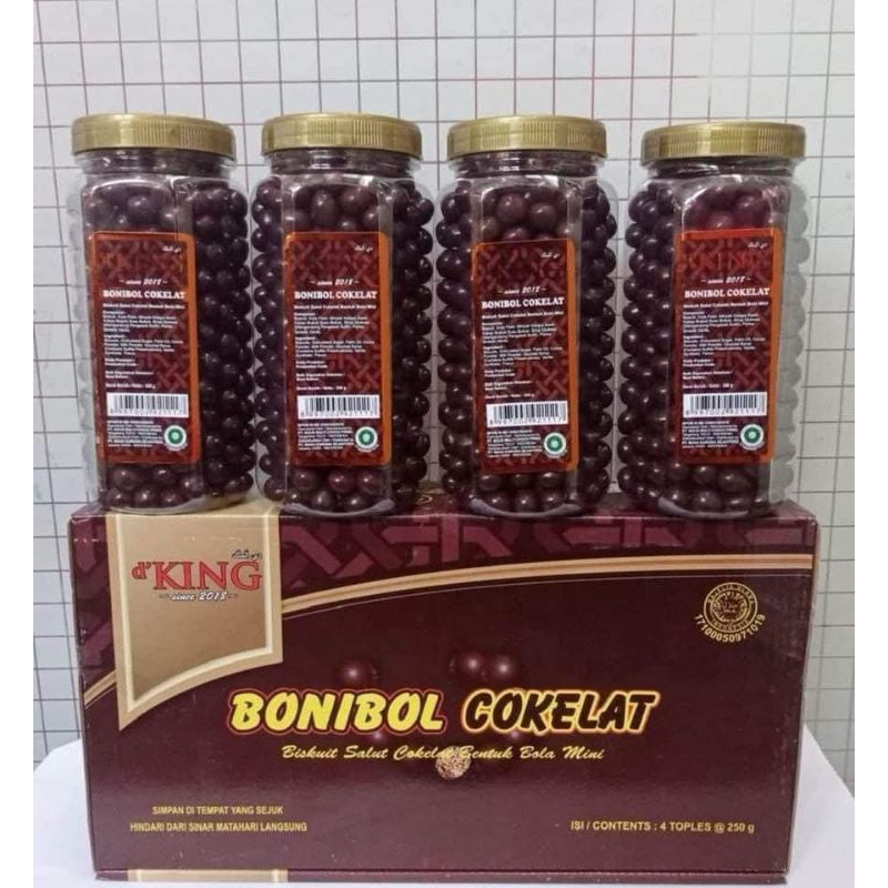 

Bonibol Biskuit Salut Coklat Toples