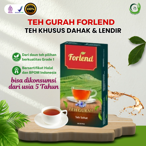 

FORLEND Teh Gurah Kuras Dahak & Lendir, Obat Asma, TBC, Sinusitis BPOM HALAL 100% ALAMI TANPA KIMIA