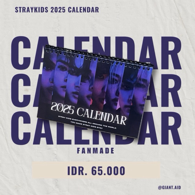 

STRAYKIDS 2025 DESK CALENDAR