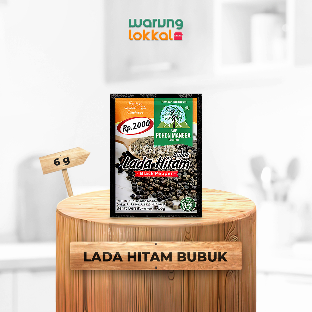 

Cap Pohon Mangga Lada Hitam Bubuk 6g - Warung Lokkal