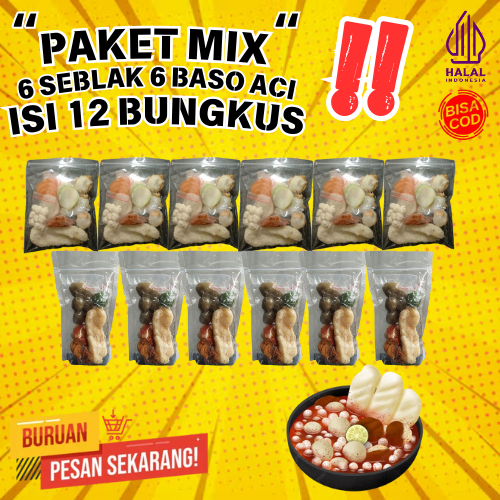 

Paket Mix lengkap dengan limau Isi 12 Bungkus Baso Aci 6 Pcs Seblak 6 Pcs Termurah