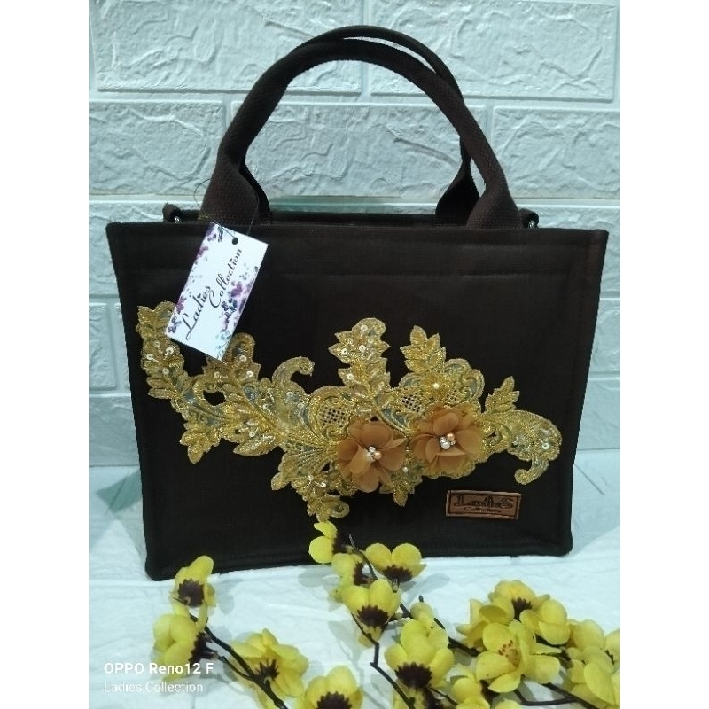 Tote Bag kanvas Bordir