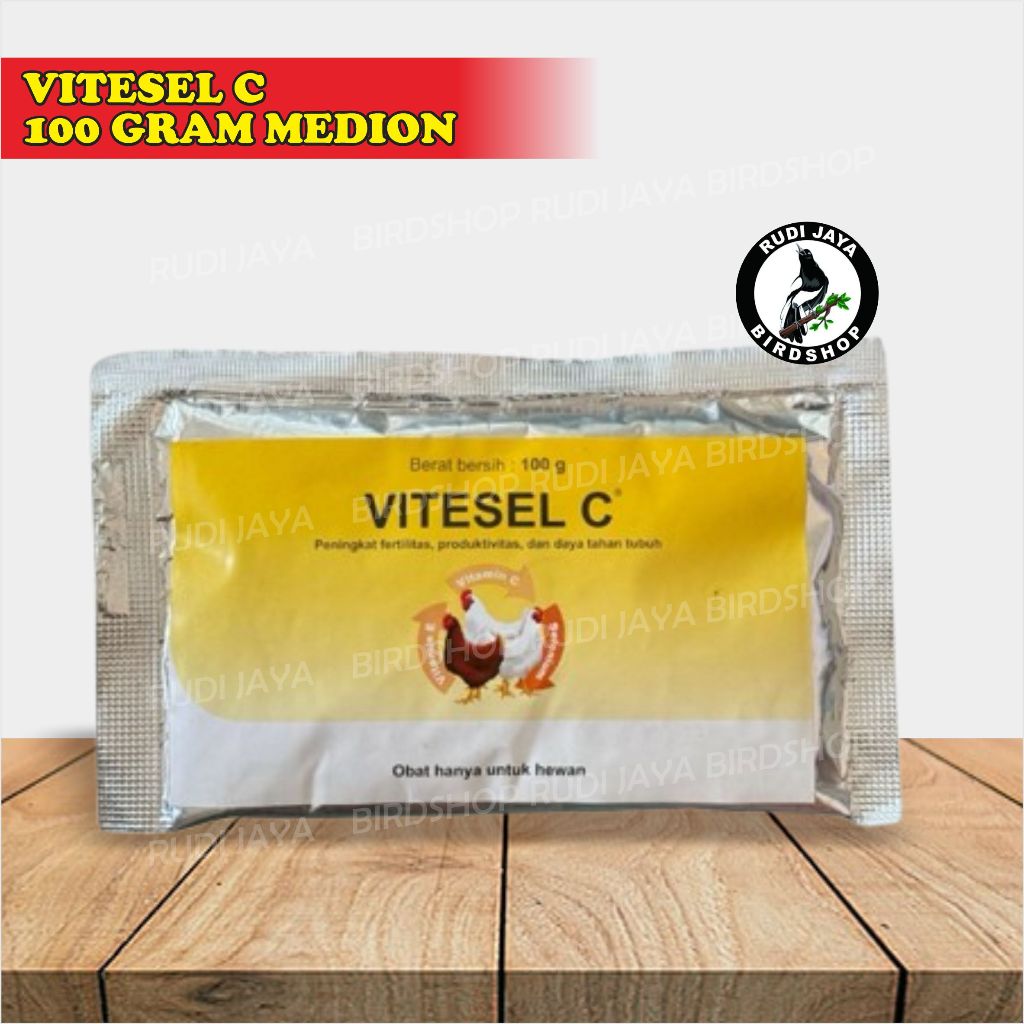 VITESEL C 100 GRAM MEDION VITAMIN C DAN VITAMIN E AYAM UNGGAS MENINGKATKAN KEKEBALAN AYAM