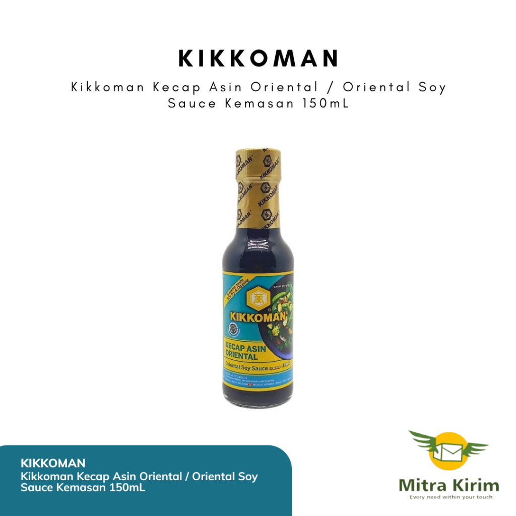 

Kikkoman Kecap Asin Oriental / Oriental Soy Sauce Kemasan 150mL