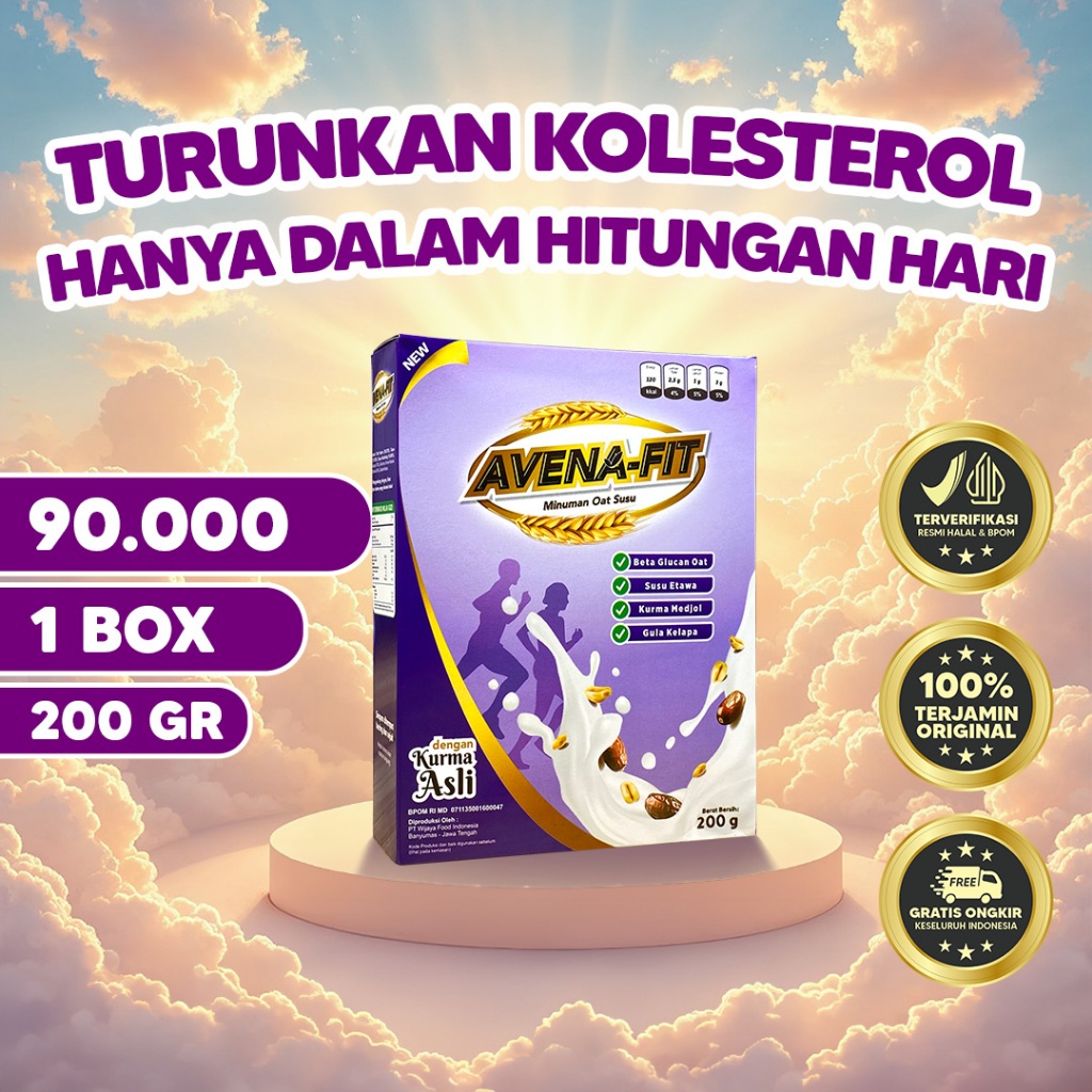 

Avena-fit Oat Redakan Magh Kolesterol Tinggi Bahan Herbal Alami Original 200g