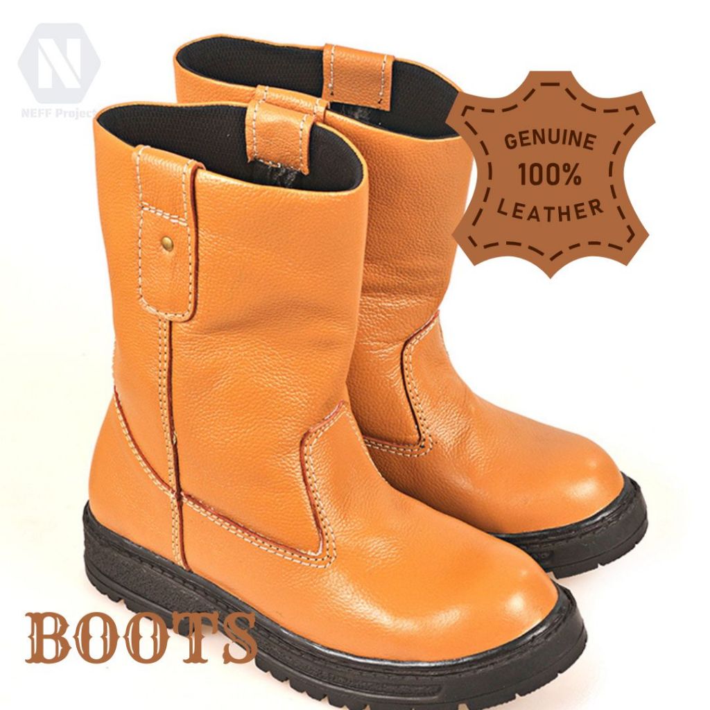 NEFF | Sepatu Boots Pria | Sepatu Safety Pria | Sepatu Boot Pria Kulit Tan [BSC 210]