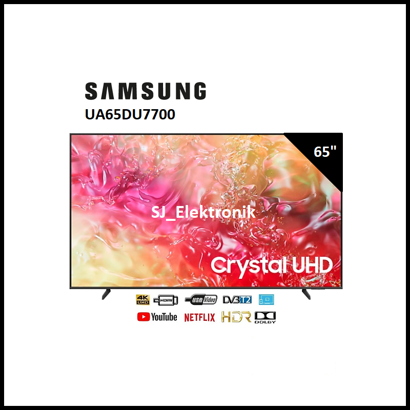 Samsung 65DU7700 - LED TV 65 Inch UA65DU7700 Crystal UHD DU7700 4K Smart TV