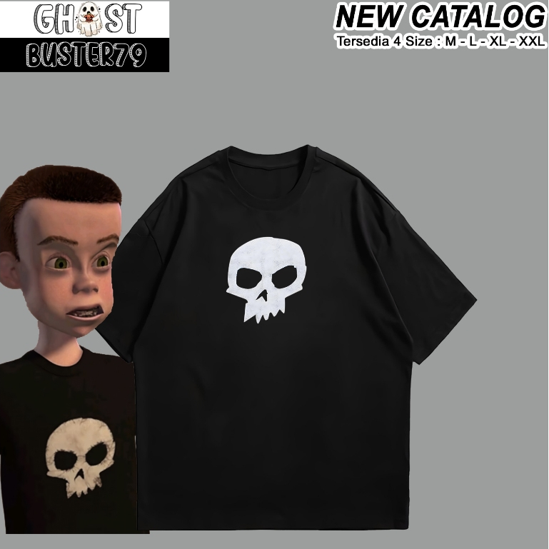 Kaos Cartoon Toy Story Sid Phillips Pria Wanita Kaos Distro Cowok Toy Story Sid Phillips Unisex