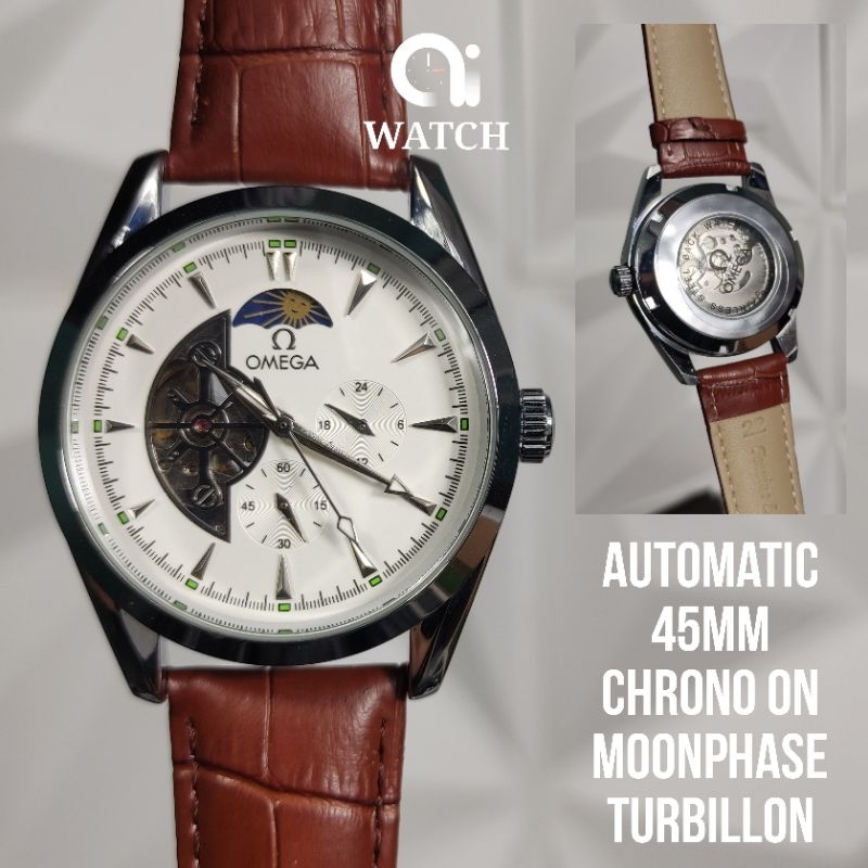 JAM TANGAN AUTOMATIC PRIA SULTAN OMG CHRONO MOONPHASE