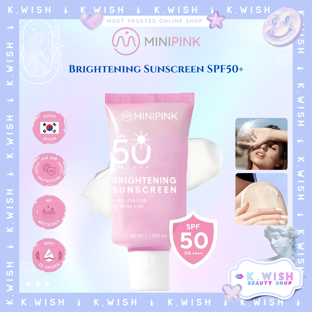 MINIPINK Brightening Sunscreen SPF50+ Face & Body Sunblock UV Protection MP029 | K.Wish beauty shop