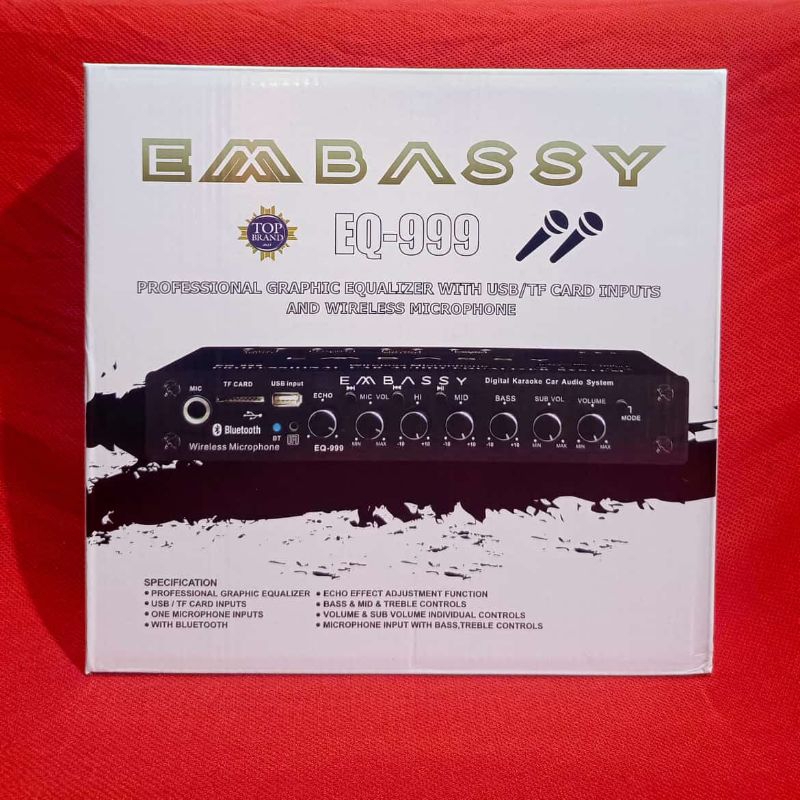 Parametrik Embassy Karaoke With Mic - EQ 999 Free Mic 2 PC - Pream Embassy