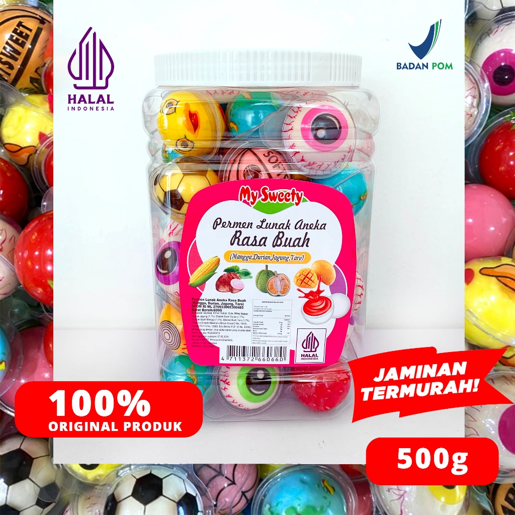 

PERMEN LUNAK HALAL 50PCS VIRAL TIKTOK MY SWEETY ANEKA RASA BUAH