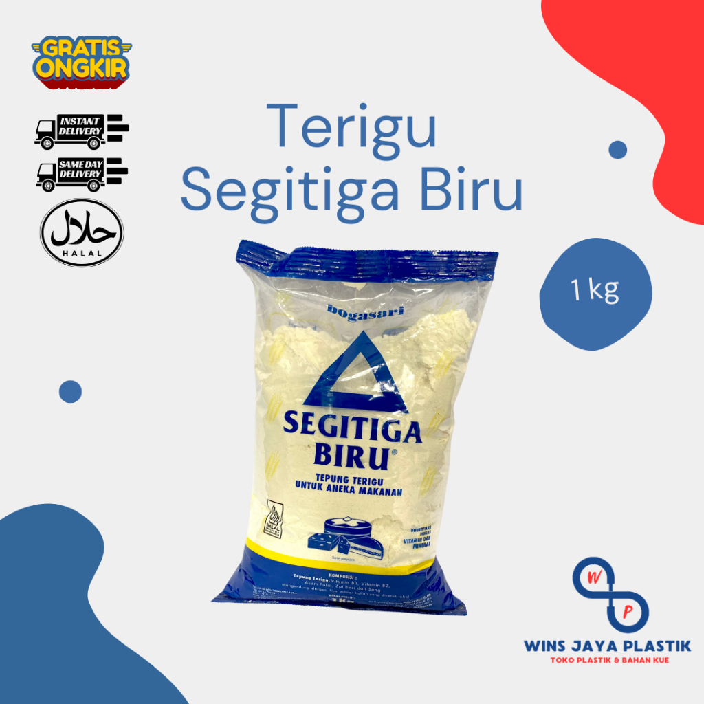 

Terigu Segitiga Biru 1Kg | Tepung Terigu Segitiga Biru | Bogasari
