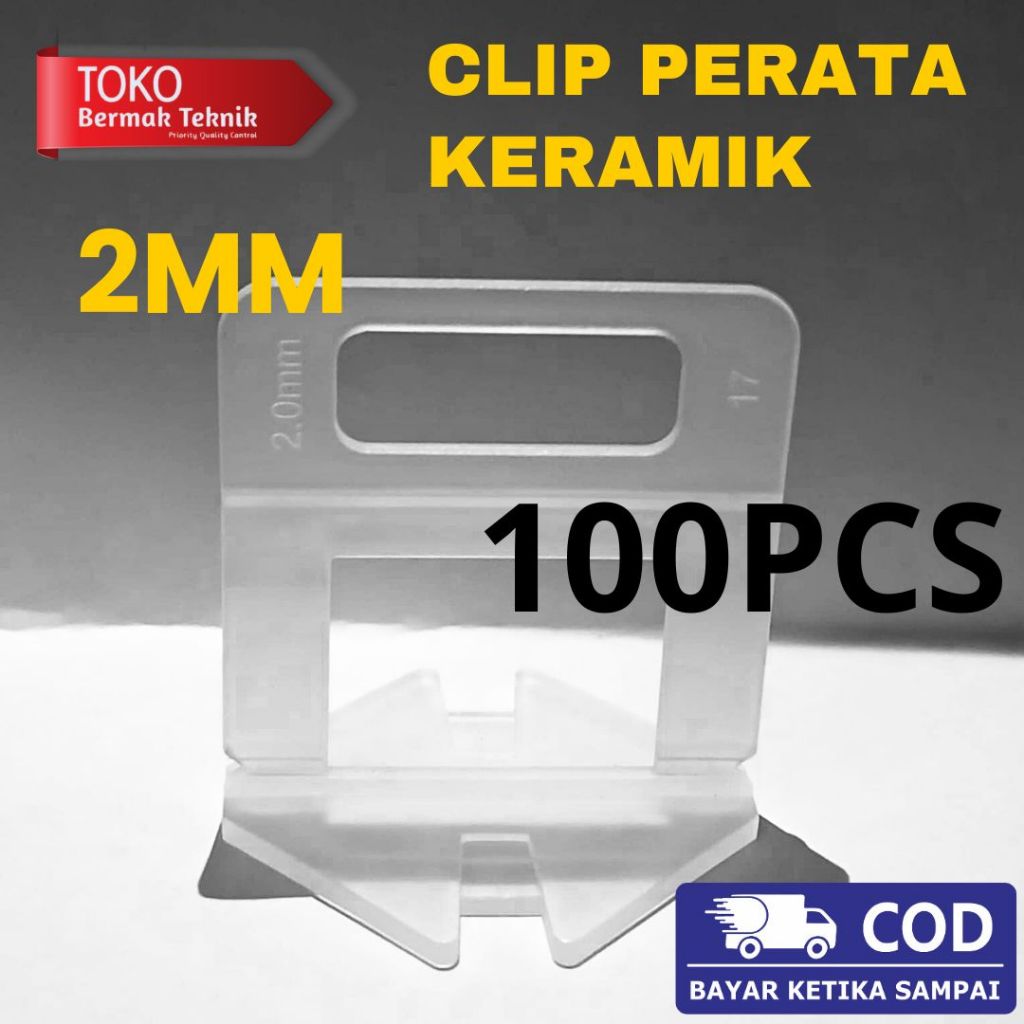Klip Clips Alat perata Pasang Keramik Jarak Nat Spacer Ukuran 2mm Premium