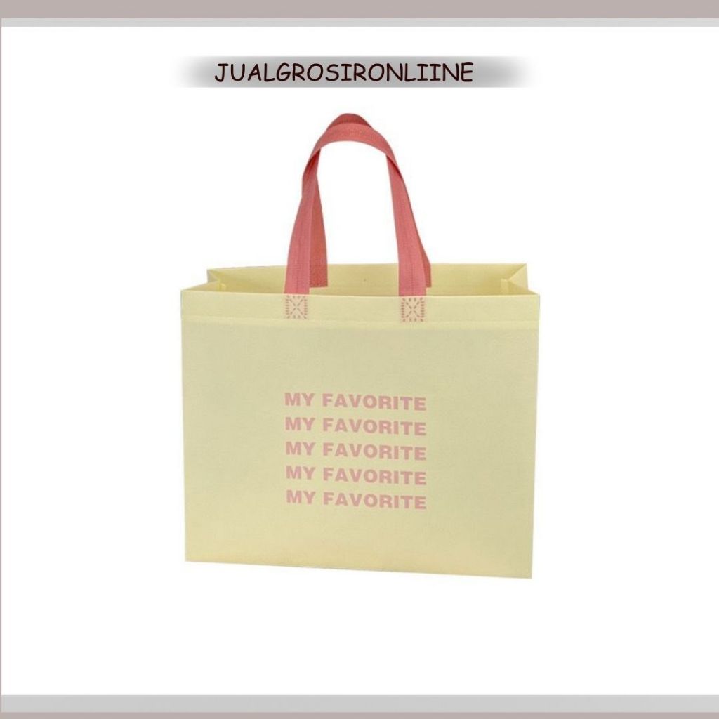 

Paper Bag Kain Premium Cream My Favorite Tas Kantong Gift Bag Sovenir Hadiah