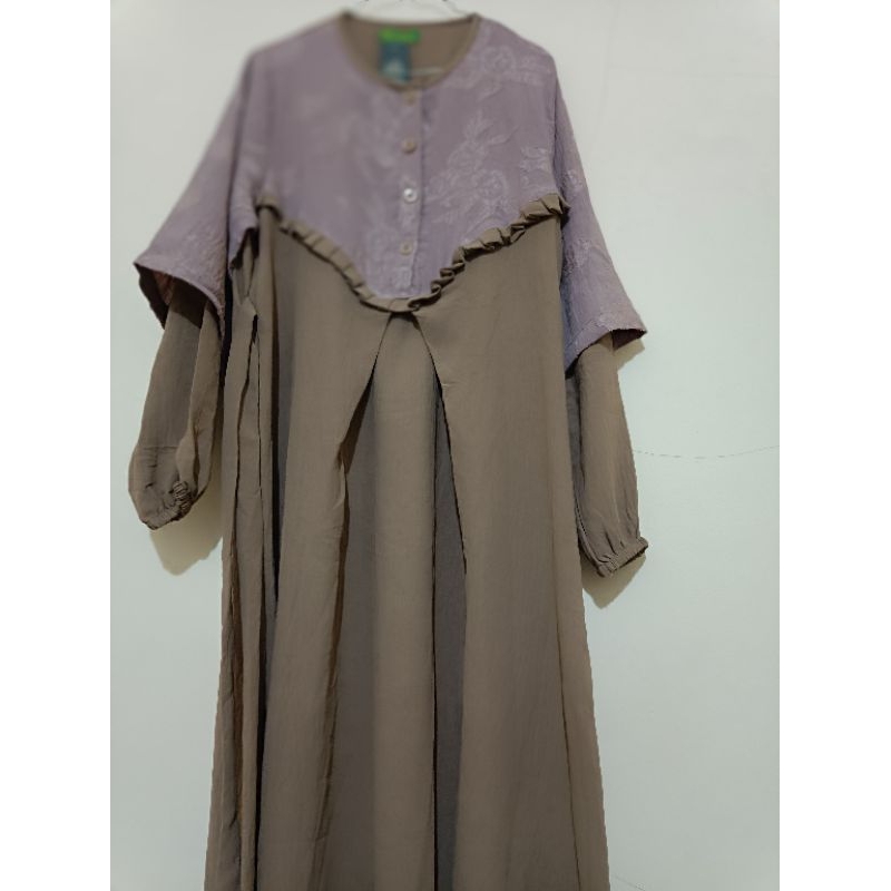 gamis cringkle kombinasi embos baru