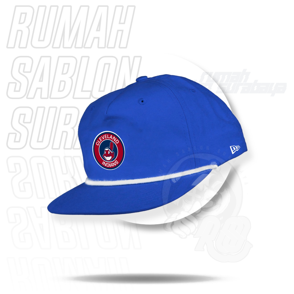 CLEVELAND INDIANS-----Rope Hat-----Casual Vintage Classic---Rope Hat---Unisex--Japan Premium Drill S