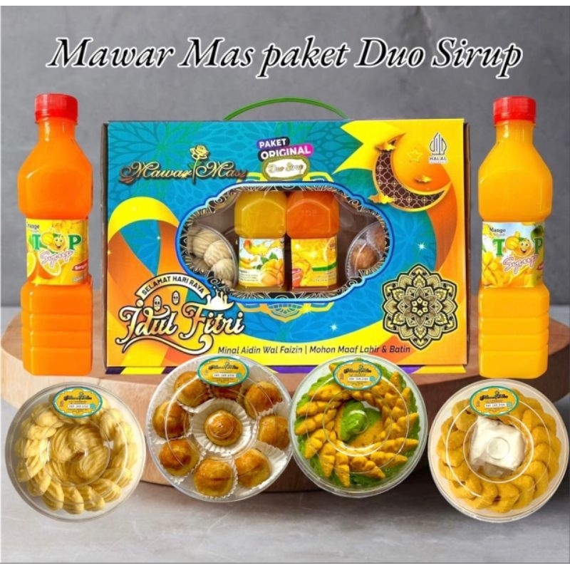 

Kue Lebaran 1 Paket 4Toples 2 Sirup Merk Mawar mas paket original duo sirup