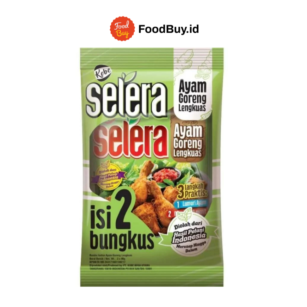 

Kobe Selera Bumbu Instan Ayam Goreng Lengkuas Isi 2 80gr