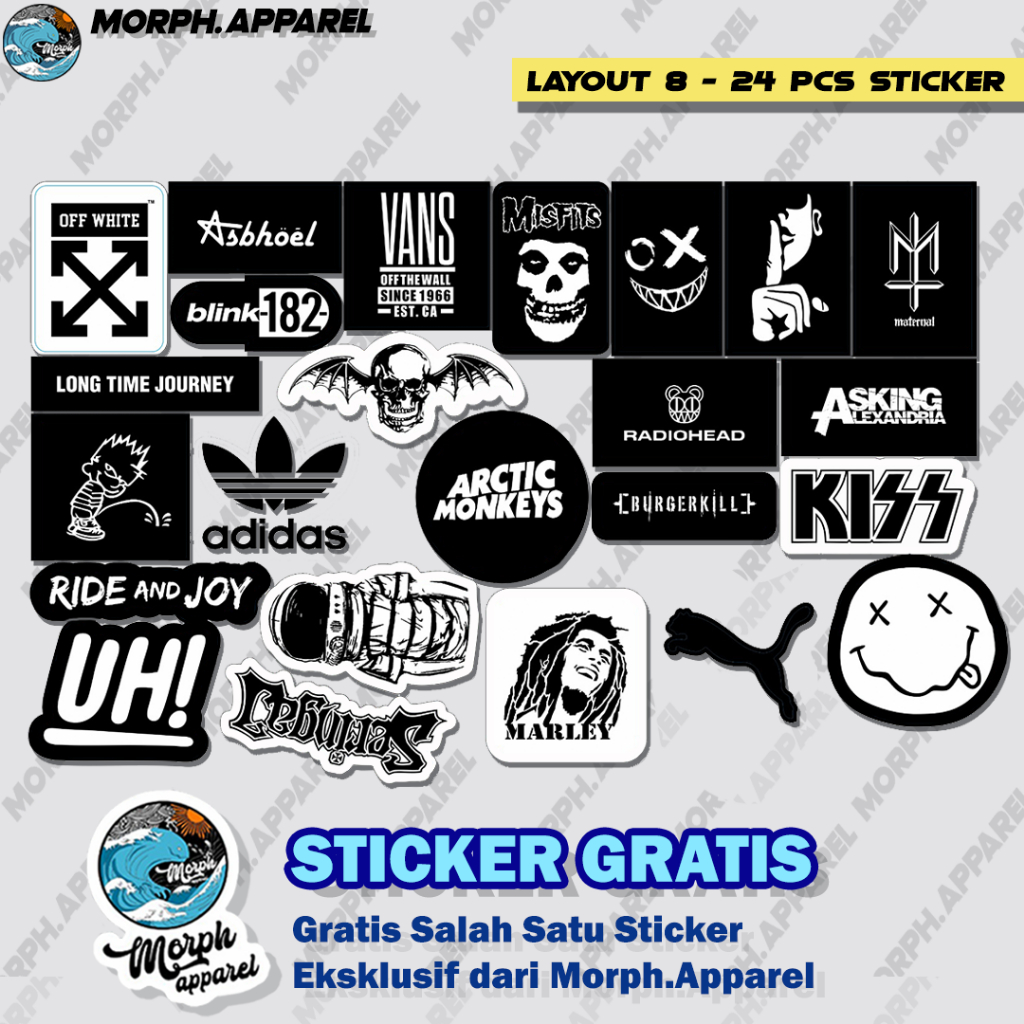

Sticker Pack Premium - Sticker Helm / Outdoor - STICKER GRAFTAC - LAYOUT 8 - Morph.Apparel