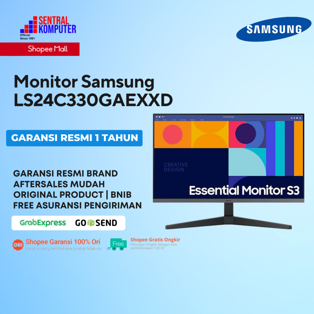 Samsung S24C330 LS24C330 24 Inch IPS 100Hz FHD Monitor LS24C330GAEXXD