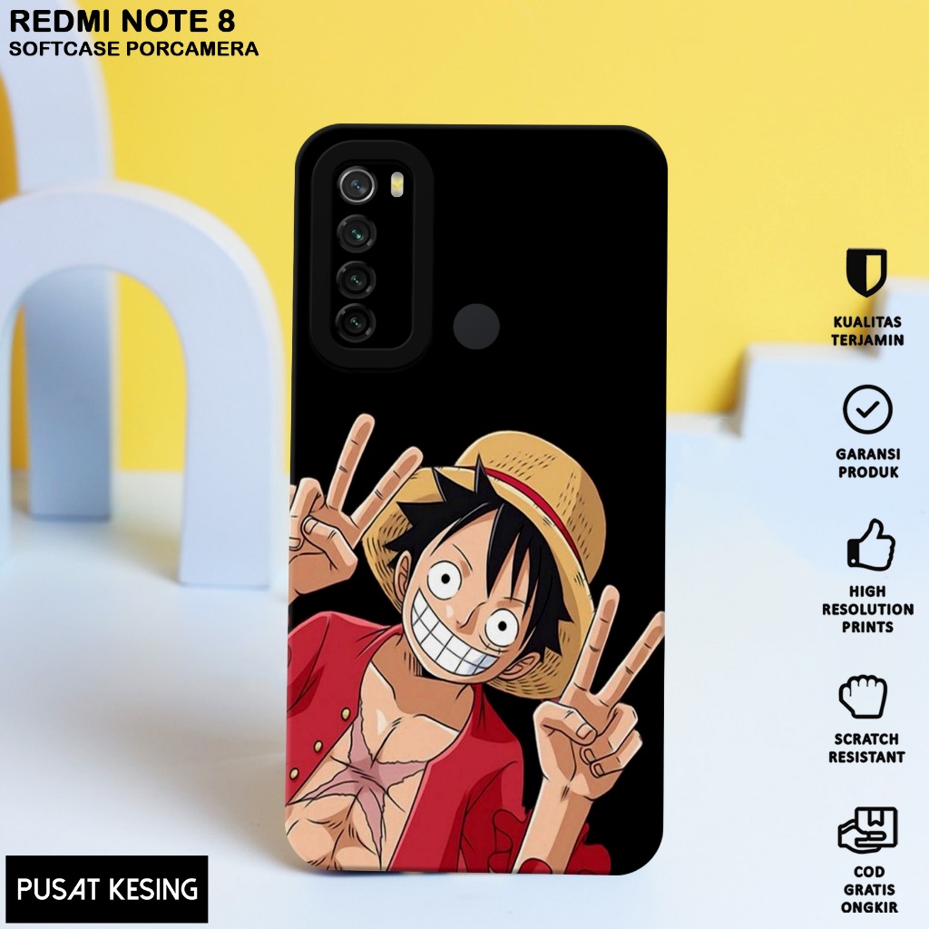 CASE XIAOMI REDMI NOTE 8 - Case Hp Xiaomi Redmi Note 8 Motif MONKEY D LUFFY - Softcase Hp Xiaomi Red
